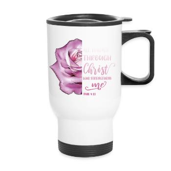 I Can Do All Things Through Christ LGBT Jésus - Tasse isotherme avec poignée - blanc - Devant