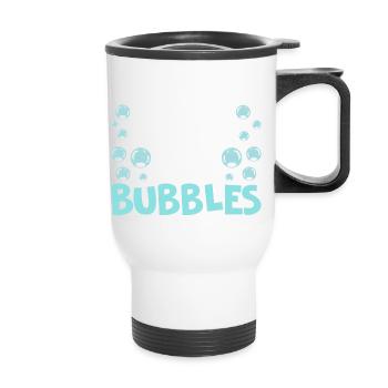 I Beat People With A Stick Swim Team Funny Swimmin - Thermal mug with handle - white - Front