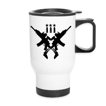 US Army - Bundeswehr - Thermal mug with handle - white - Front