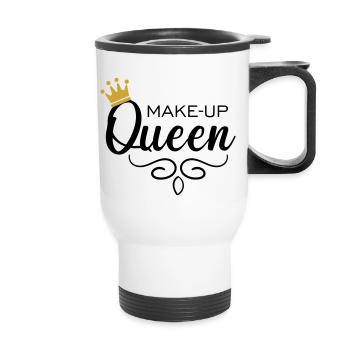 Make-up Queen - Thermal mug with handle - white - Front