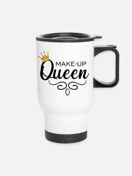 Make-up Queen - Thermal mug with handle - white