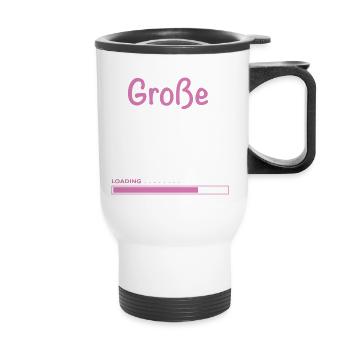 Große Schwester 23 - Thermobecher mit Tragegriff - Weiß - Vorne