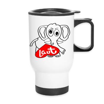 Trompe - Tasse isotherme avec poignée - blanc - Devant