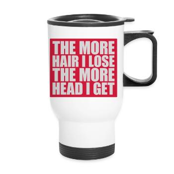 I get more head - Thermal mug with handle - white - Front