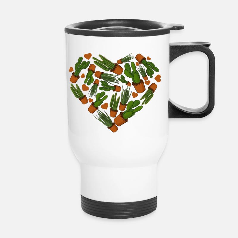 Plant Heart Gardener Valentine's Day - Thermal mug with handle - white