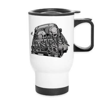 Bus Driver // Skulls // Illustration - Thermal mug with handle - white - Front