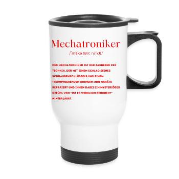 Mechatroniker Definition - Thermobecher mit Tragegriff - Weiß - Vorne