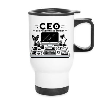Directeur général et chef de la direction - Tasse isotherme avec poignée - blanc - Devant