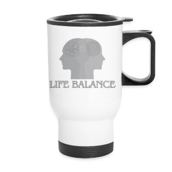 Équilibre de vie - Tasse isotherme avec poignée - blanc - Devant