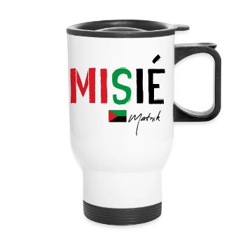 Drapeau Martinique Misié Matnik Homme Papa Frère - Tasse isotherme avec poignée - blanc - Devant