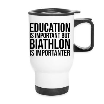 biathlon - Tasse isotherme avec poignée - blanc - Devant