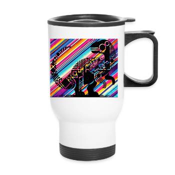 Dino - Tasse isotherme avec poignée - blanc - Devant