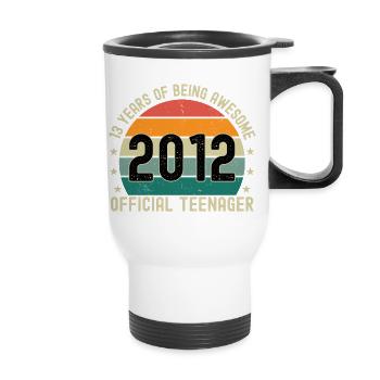 13 ans d’être génial 2012 Adolescent officiel - Tasse isotherme avec poignée - blanc - Devant
