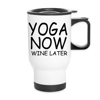 Yoga Meditation Spa - Thermobecher mit Tragegriff - Weiß - Vorne