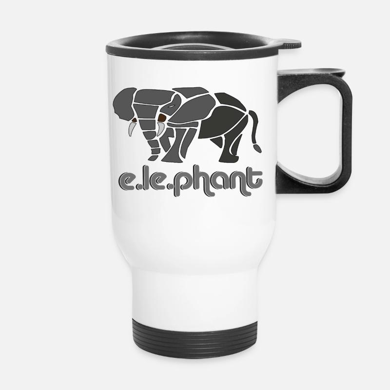 e.le.phant - Thermal mug with handle - white