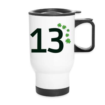 13 - Thermal mug with handle - white - Front
