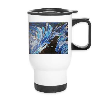 Yeux de glace - Tasse isotherme avec poignée - blanc - Devant
