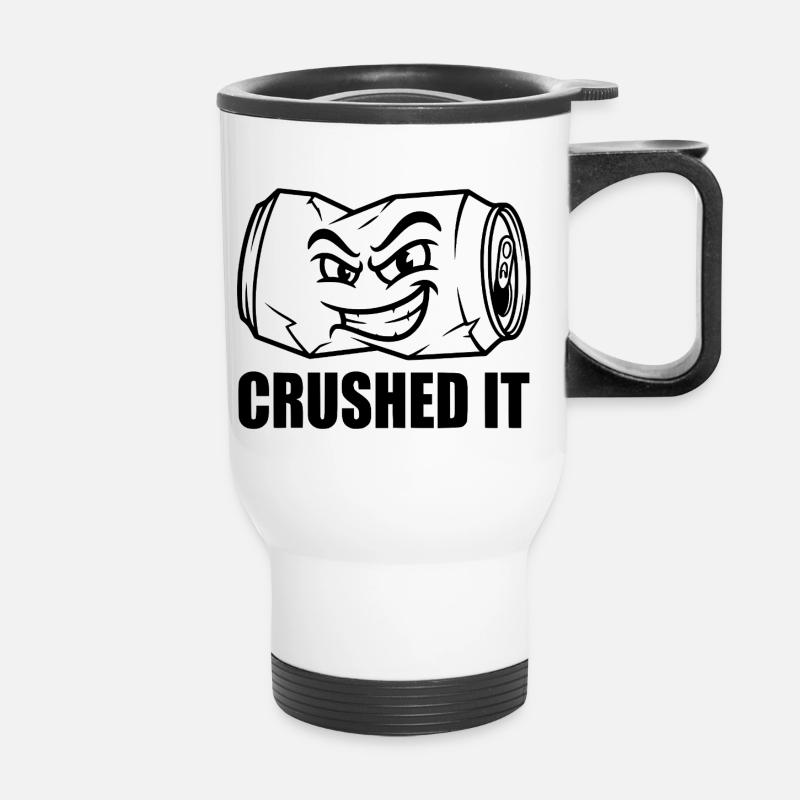 Crushed It - Graffiti Tin - Thermal mug with handle - white