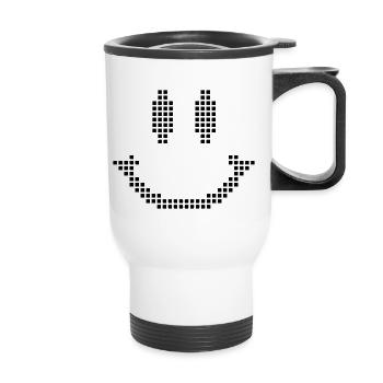 smiley - Tasse isotherme avec poignée - blanc - Devant