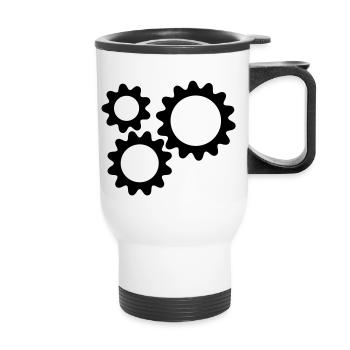 Vitesses, vitesse - Tasse isotherme avec poignée - blanc - Devant
