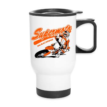 Supermoto Racing - Supermotard - Tasse isotherme avec poignée - blanc - Devant