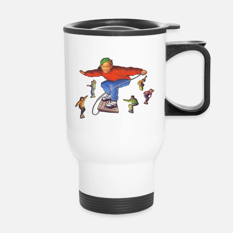 Surfing on the internet - Thermal mug with handle - white