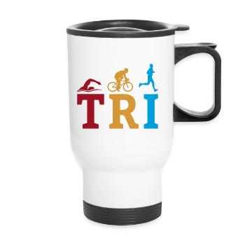 TRI Triathlete Triathlon - Thermal mug with handle - white - Front