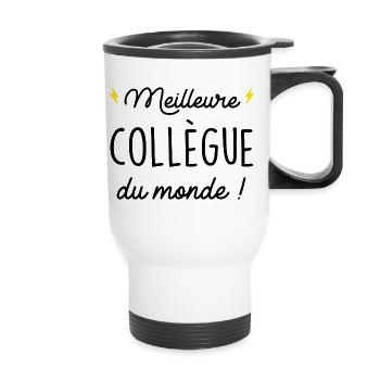 Meilleure Collègue du Monde - Tasse isotherme avec poignée - blanc - Devant