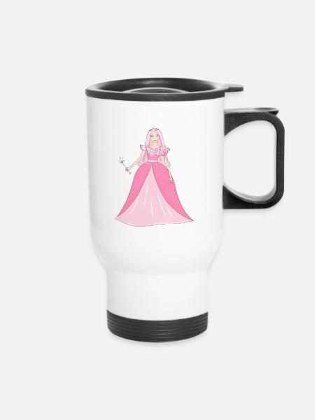 Prinzessin Glitzer - Thermobecher mit Tragegriff - Weiß