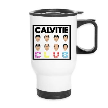 Calvitie - cadeau homme avec calvitie - Tasse isotherme avec poignée - blanc - Devant