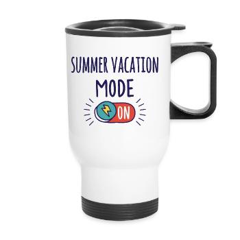 Summer Vacation mode On - Thermal mug with handle - white - Front