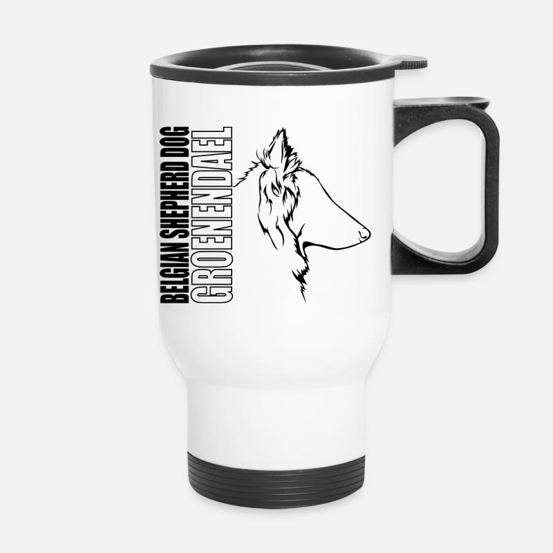 BELGIAN SHEPHERD DOG GROENENDAEL Profile Wilsigns - Thermal mug with handle - white