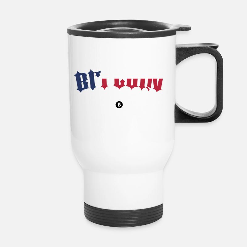 Bitcoin BTC Revolution - Idée cadeau Crypto - Tasse isotherme avec poignée - blanc