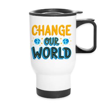 Changing Our World Original Gift Idea - Thermal mug with handle - white - Front