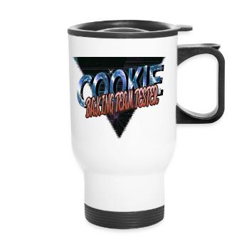 baking competition funny gym birthday present idea - Thermobecher mit Tragegriff - Weiß - Vorne