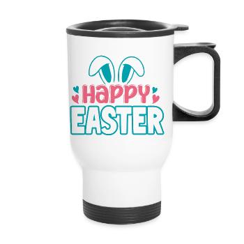 Happy Easter - Thermal mug with handle - white - Front