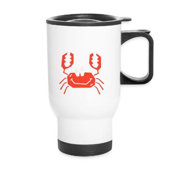 Crab Dont Be Shellfish - Thermal mug with handle - white - Front