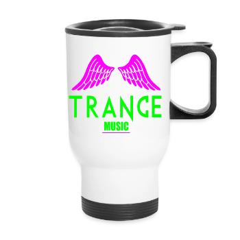 Trance music wing logo - Thermal mug with handle - white - Front