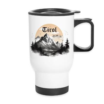 Tyrol with mountains, gift idea Tirol Design - Thermal mug with handle - white - Front