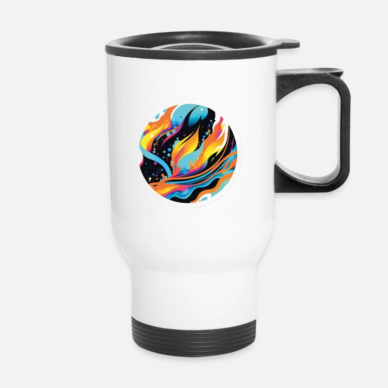 Rêves en couleur : votre moi créatif - Tasse isotherme avec poignée - blanc