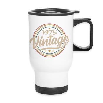 1975 Vintage 1975 Birthday Gift - Retro Style 1975 - Thermal mug with handle - white - Front