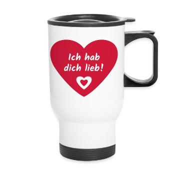 I have you Love Heart - Thermal mug with handle - white - Front