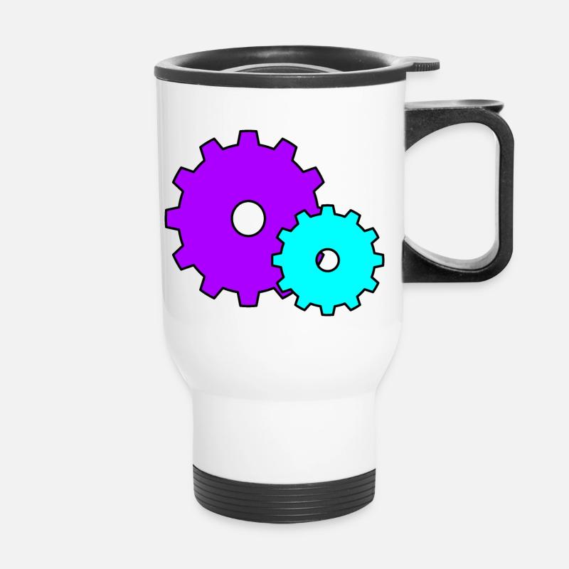Clockwork - Thermal mug with handle - white