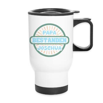 Gift for Joshua - Thermal mug with handle - white - Front