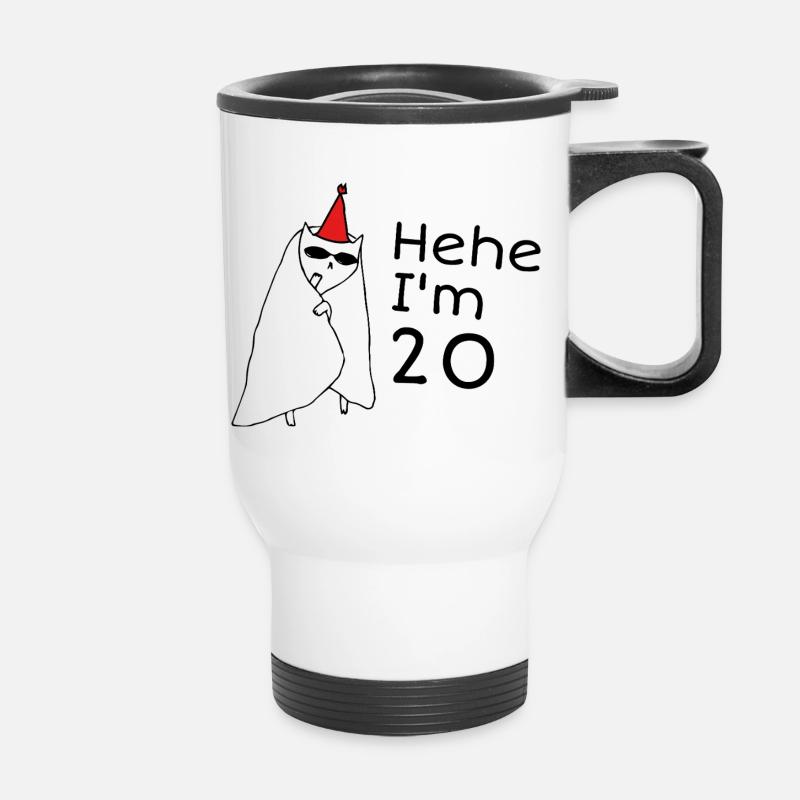 20th Anniversary - 20th Anniversary Gift - Thermal mug with handle - white
