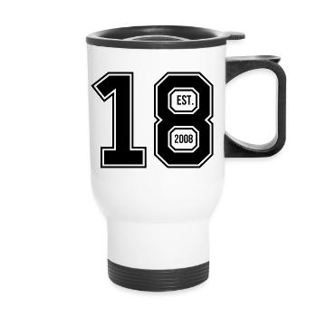 DIX-HUIT - ESTIMÉ EN 2008 - Tasse isotherme avec poignée - blanc - Devant