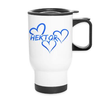 Hector comme prénom - Tasse isotherme avec poignée - blanc - Devant