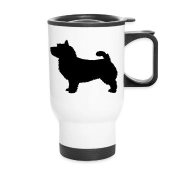 Silhouette du Norwich Terrier - Tasse isotherme avec poignée - blanc - Devant