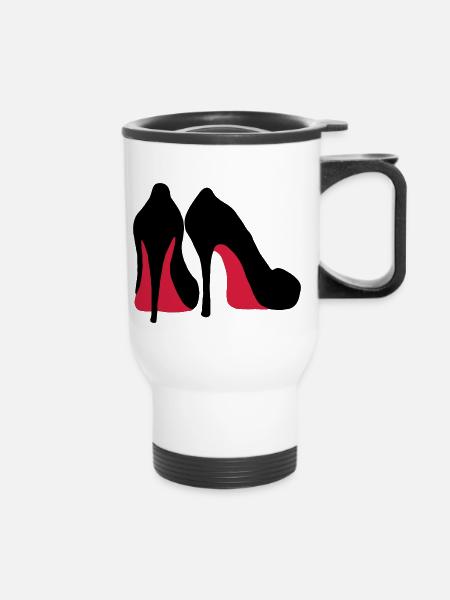 high heels - Thermobecher mit Tragegriff - Weiß