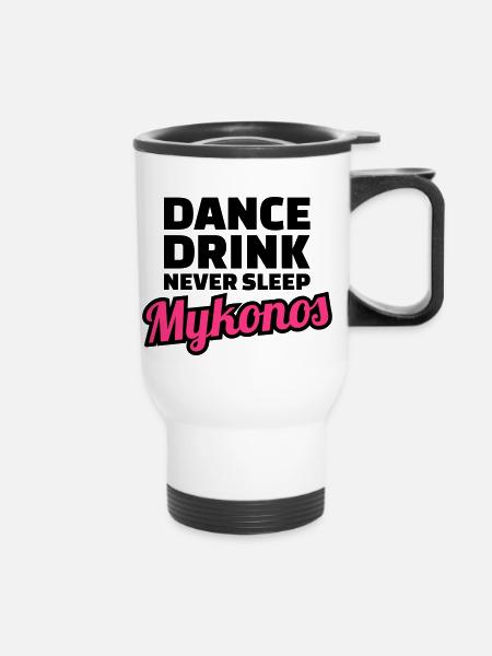 Mykonos - Thermobecher mit Tragegriff - Weiß